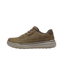 Skechers Mens Usa Street Wear Synthetic Leather Lace-Up Thick Sole Soft Low-Top Skate Shoes Men sneaker 211394-LTBR 39.5
