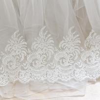 Eyelashes Car Bone Embroidery Lace Accessories Handmade Diy Wedding Veil Material Clothing Clothes Decorative Fabric This white, one size 91CM.