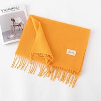 Rudens skara moterims Ilgi šilti kašmyro kaklaskarės Žieminiai Hijab Solid Moteriškas skara Moteriški Pashmina Bandana galvos Šalikai orange