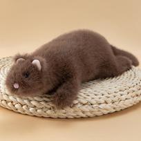 Cross-border simulation cute ferret doll European mink party style soothing plush doll long throw pillow gift 50cm（0.25kg） ruda