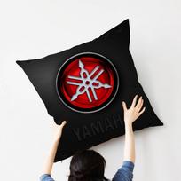 Motociklo Vėsus Y-YaMmahaS Pagalvės užvalkalas Pagalvės užvalkalas Apmušalas Sofos Mesti pagalvę Namų dekoras Pagalvės užvalkalas 12x12Inch black