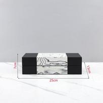 Minimalist Wood Texture Jewelry Boxes Elegant Leather Cosmetic Jar Dresser Table Desk Decoration Exquisite Jewelry Storage Jar