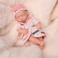 Realistiška mini Reborn kūdikio lėlė, pilna minkšto silikono, gyvybinga kūdikio žaislinė lėlė vaikams 19cm beige