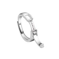 New Adjustable Couple Rings Black Silver Fine Upscale Engraved Text Rings Jewelry Accessories Gifts sidabras