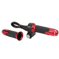 1 Pair 12V‑99V Throttle Grips Universal Twist Throttle Accelerator Grip Handlebar with Keys for Electric Bike ScooterRed black
