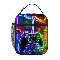 Cool Game Controller Handheld Lunch Bag for Boy and Girls Best Gifts 2D Cartoon School Bento Outdoor Picnic Bag for Children One Size