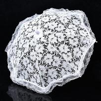 Lace Trim Decorative Umbrella for Women - Lightweight Outdoor Parasol for Sun and Rain One Size