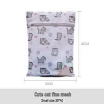 Shumi 70g Cat Print Fine Mesh Bra and Underwear Laundry Protection Bag