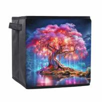 A Huge Peach Tree 5D Diamond Painting Storage Basket Full Round Drill Mosaic Diamond Embroidery Cross Stitch Kits Home Decor Home Decor 25cmx25cm