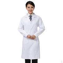 Women Scrubs White Lab Coat Nurse Doctor Uniform Lapel Neck Long Sleeve S white