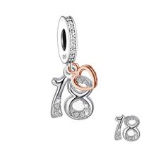 Fc Jewellery Fits Genuine Charms Bracelets Copper 13 16 18 21 30 40 50 60 70 80 Meaningful Number Beads For Crafting Women Berloque