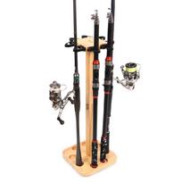 Fishing Rod Racks Floor Stand Wood Fishing Rod Rack Fishing Equipment Organizers Vertical Fishing Rod Storage Holder