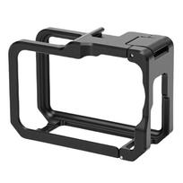 Camera Cage Fit for DJI Action 6 Sports Camera Protective Frame Aluminum Alloy Metal Prevent Drop Portable Case black