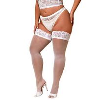 Plus Large Size Extra Thigh High Black Lace Stockings For Oversize Women Over Knee Length High Quality Long Socks 3Xxxl One Size