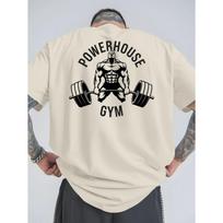 Muscle Man Cotton TShirt Casual Athletic Workout Gym Fit Style Beige S juoda