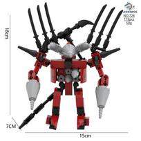 Skibidi Toilet MOC Abstract Robot Building Blocks Compatible With  Upgrade Double Blade Gravity Titan Sonar Man Bricks Toys black