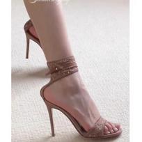 Brown White Lace Bride Wedding Shoes Elegant Ribbon Bowtie Pointed Toe Hollow Thin Heels Women Evening Banquet Dress Shoes 34