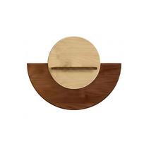 Oval Wood Wall Mount Flower Shelf Space Saving Hydroponic Display Hanging Plant Panel Thick Wall Flower Vase Balcony Decor