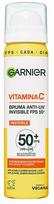 Purškiklis įdegio priežiūrai veidui Garnier Vitamin C Invisible Anti-UV SPF50+, 75 ml