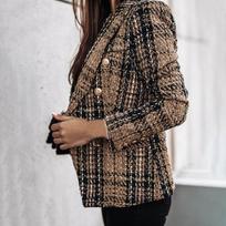 Double breasted Lady Long Sleeve Woolen Modern Design Winter Lady Coat for Dating XXXL ruda