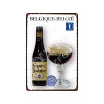 YZFQ Belgijos Alaus Metalo Vintažiniai Dekoratyviniai Ženklai Sienos Baro Namų Restorano Virtuvės Vyriškas Urvas Dekoravimas Vintažinis 30X20CM DU-9029A 20x30cm（7.8x11.8inch） black
