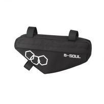 Frame Bag Bicycle Front Frame Tube Bag Pouch Bicycle Storage Bag New Bike Triangle Bag juoda/mėlyna