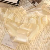 Japanese Style Ultra-Thin Lace Panties - Sweet, Sexy, Breathable with Antibacterial Cotton Crotch. M (Approx. 40-50 kg)