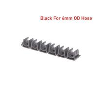 Nylon Pneumatic Tube Water Hose Fixing Hose Clamp 6 Way 4mm 6mm 8mm 10mm 12mm Air Hose Water Pipe Holder Diversion Flow Clip Black 6mm OD Hose