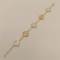 Luxury Four-leaf Clover Bracelet for Women - Titanium Steel Fashionable Versatile and Fade-resistant Bangle 18K