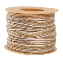 Jute Linen Satin Lace Countryside Christmas 10M/roll Wedding Party Decoration DIY Craft Gift Packaging Ribbon Retro 0