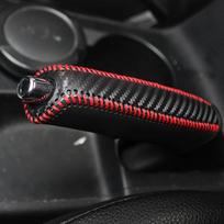 Carbon Fiber Style Car Hand Brake Cover Universal Car Handbrake Sleeve PU Leather Cover Anti-Skid Auto Parking Brake protection black