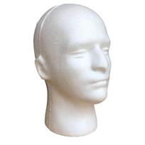 Foam Man Mannequin Head for Stand DIY Scarf Lightweight Display Wigs Hats Painting Salon Wig