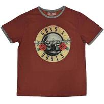 Guns N' Roses Unisex Ringer T-Shirt: Classic Logo (X-Large) S beige