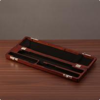 wood Flute Storage Case Rosewood Wooden Black Contoured Interior