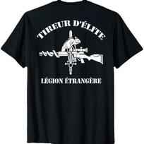 Prancūzijos svetimšalių legionas Specialiosios pajėgos Snaiperio marškinėliai Vasariniai medvilniniai trumparankoviai apvalia kaklo iškirpte Unisex marškinėliai Nauji S3XL 5XL įvairiaspalvis