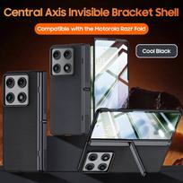 WEFOR Motorola Razr Fold dėklas, Atsparus smūgiams plonas dangtelis su vyrių apsauga, Paslėptas stovas, Integruotas ekrano apsaugas For Moto Razr Fold juoda