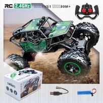 Nuotolinio valdymo sunkvežimis, 60+ min., 2.4G, 1:20 RC Cars vikšrinis sunkvežimis berniukams, sunkvežimiai su monstrais, žaislinės transporto priemonės, dovanos vaikams, suaugusiems, mergaitėms juoda/žalia