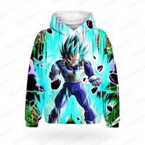 2025 Autumn Chrildren  New 3D Hot Goku Vegeta All Over Print Cosplay Children Street Hoodie Unisex Top Oversized Long Sleeve 100
