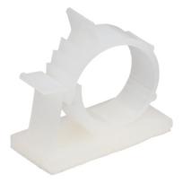 100Pcs White Adhesive Cable Management Clip Nylon PA66 Cable Strap Ties Wire Clamp Set