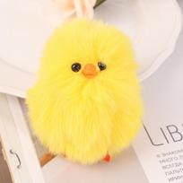 2 vnt. Velykų viščiuko raktų pakabukas pliušinis vištienos raktų pakabukas, Yellow Chick Velykų vakarėlio dekoras yellow