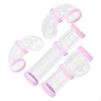 8 Piece Hamster Tube Connection Set for Small Animal Play rožinė