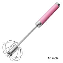 Semi Automatic Stainless Steel Egg Whisk,Multifunctional Hand Mixer Blender,Egg Beater for Whisking Stirring Kitchen Accessories pink
