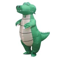 Halloween Giant Crocodile Inflatable Role-Playing Costume for Stage or Christmas Performance One Size blue