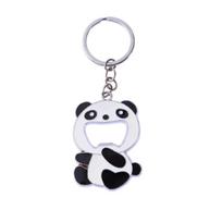 Mielas Panda butelių atidarytuvas raktų pakabukas, alaus, sodos, gėrimų butelių atidarytuvas raktų pakabukas, dovana Kalėdoms ir gimtadieniui balta