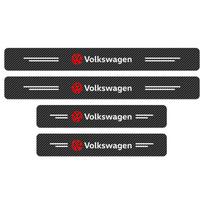 4 vnt. anglies pluošto automobilio durų slenksčių apsauga 3D lipdukas Automobilio priedai Volkswagen Golf-6 7 4 5 POLO Passat B5 B6 B7 T4 T5 Tiguan Jetta Gol