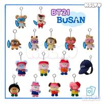 Oficialus BT21 Busano pliušinis raktų pakabukas Atostogos ir Jagalchi turgus Charakterio pasirinkimas 011 Jagalchi MANG gray