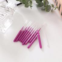 10 spalvotų tarpdančių šepetėlių ortodontiniams dantims valyti ir prižiūrėti pink