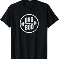 Funny Mens Dad Bod, Father's workout - Gym T-Shirt S įvairiaspalvis