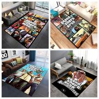 Carpet Cartoon Printed Carpet 3D Gta Grand Theft Auto Game Gamer Large Area Rug 50x80cm