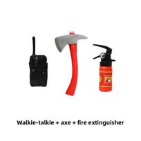 Vaikų ugniagesio kostiumas su gaisrinės tema scenos pasirodymui, žaidimams Fire Prop,One Size black